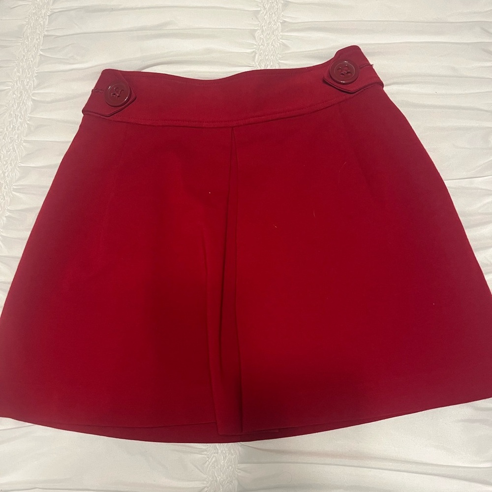 Express Design Studios Vibrant Red Mini Skirt Siz… - image 3